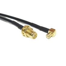 New Modem Coaxial Cable SMA Female Jack Nut Switch MCX Male Plug Right Angle Connector RG174 Cable 20CM 8inch Adapter RF Jumper 2024 - buy cheap