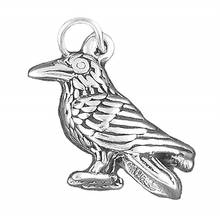 Antique Silver Plated Alloy metal Crow Raven Charms amulet pagan pendant jewelry accessory fashion custom 2024 - buy cheap