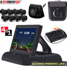 Koorinwoo dinâmico 360 câmera do carro eletromagnética sistema de sensor estacionamento frontal monitor do carro câmera visão traseira senzor parkeer 2024 - compre barato