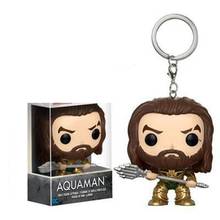 Figuras de acción de la Liga de la justicia, modelo coleccionable de Aquaman, Poseidon, llavero, regalo para niños 2024 - compra barato