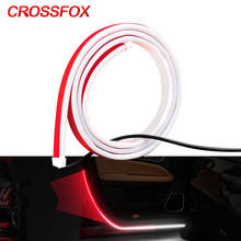 CROSSFOX-luz de advertencia de apertura de puerta de coche, tira dinámica LED, lámpara de decoración intermitente estroboscópica automática, anticolisión trasera, seguridad, 12V 2024 - compra barato