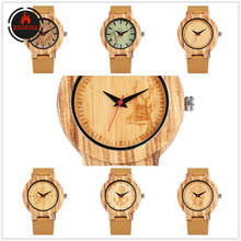 Special Deals Wood Watches Men' Genuine Leather Wristwatch Quartz Movement Casual Mens Watch Engraving Natural Wooden Clock Gift 2024 - buy cheap