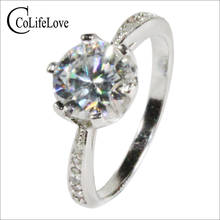 CoLife Jewelry 1.2ct 2ct D Color VVS1 Grade Moissanite Ring for Wedding 925 Silver Moissanite Ring for Engagement Birthday Gift 2024 - buy cheap