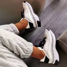 White Fabric Lace Up Sneakers Black Runnning Rainers Shoes Fashion Height Increasing Women Casual Shoes Flat 2024 - buy cheap