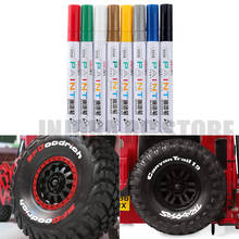 Caneta marcador de tinta para pneu de carro, 2 peças rc crawler, conjunto de ferramentas de desenho para rc modelo de carro, 8 cores opcionais 2024 - compre barato