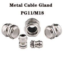 Metal Cable Gland PG11 M18 Waterproof Nickel Brass Metal Wire Connector Wire Glands for 5.0-11mm IP68 Metal cable Connector 2024 - buy cheap