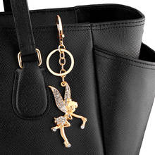 Fashion Crystal Fairy Angel Keychain Holder for Women Big Gold Silver Color Key Ring Charms Car Key Ring Jewelry Gifts kcha07 2024 - buy cheap