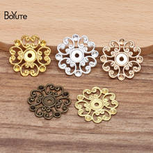 BoYuTe Wholesale (100 Pieces/Lot) 20MM Metal Brass Flower Filigree Findings Diy Hand Made Materials Jewelry Accessories 2024 - buy cheap
