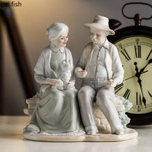 Ceramics Character Decoration Old Man Old Lady Statue Crafts Home Decoration Accessories Sculpture Desktop Figurines Furnishings 2024 - buy cheap