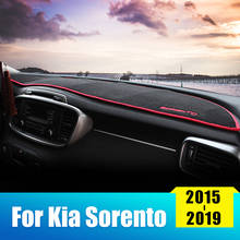 Car Dashboard Avoid light Pad Instrument Platform Desk Cover Mat For Kia Sorento UM 2015 2016 2017 2018 2019 2020 Accessories 2024 - buy cheap