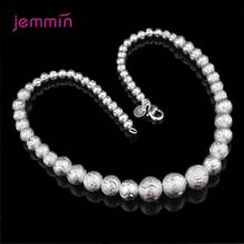 Trendy Frosted Bead Snake 925 Sterling Silver Chain Necklace for Women Fashion Women Jewelry Accessory Dropshipping Wholesale 2024 - buy cheap