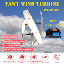 Real Power 600w 1kw 2kw 3 Blades Free Energy Vertical Axis Wind Turbine Generator 24v 48v 96v 120V 220v Homeuse Windmill Low RPM 2024 - buy cheap