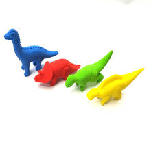 20 pcs creative cute 3D stereo triceratops herbivorous dragon dinosaur modeling eraser novelty erasers Office Supplies 2024 - buy cheap