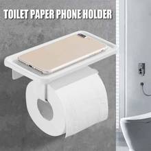 Toilet Paper Phone Holder Wall Mount Space Aluminum Paper Phone Holder Tissue With Storage Shelf Rack Bathroom Paper Rack 2024 - buy cheap