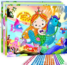 Juego de pegatinas de diamantes para niños, 10 unids/set de pegatinas de cristal hechas a mano, pintura de mosaico, rompecabezas, juguetes de colores aleatorios, pegatinas para niños, regalo de juguete 2024 - compra barato