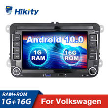 Hikity-REPRODUCTOR Multimedia con pantalla de 7 "y GPS para coche, autorradio estéreo 2 Din con Android 10,0, MP5, Canbus, para Skoda VW Passat B6 Polo Golf 2024 - compra barato