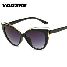 YOOSKE Sexy Cat Eye Sunglasses Women Fashion Brand Design Gradient Sun Glasses Shades Ladies Eyewear UV400 2024 - buy cheap
