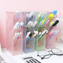 Suporte de caneta série colorida, caixa organizadora de mesa para lápis e maquiagem 2024 - compre barato