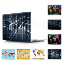 Vmonv-capa dura com estampa de mapa mundi para laptop, macbook air pro, retina 11, 12, 13, 15, capa para macbook a1707/1706/1708, com barra de toque 2024 - compre barato