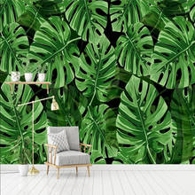 Papel tapiz 3D personalizado, mural moderno minimalista pintado a mano, planta, Fondo para sala de estar, decoración de pared, mural 2024 - compra barato