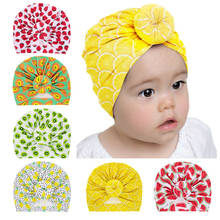 Gorro de algodón con estampado de frutas para bebé, gorros para bebé, turbante para recién nacido, Unisex, 6 colores 2024 - compra barato