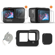 Tempered Glass for GoPro Hero 9 Black Protective Lens Cover Case for Go Pro 9 Protective Accessories Kit 2024 - buy cheap