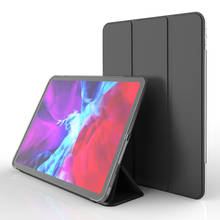 Funda inteligente de cuero PU para IPad Pro 12, 9, 2020, 4 °, 11, 2020, 2 °, TPU, funda trasera de silicona transparente para tableta 2024 - compra barato