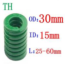 1Pcs Green spring heavy load Compression Spring Loading Die Mold Spring Outer Diameter 30mm Inner Diameter 15mm L=30-60mm 2024 - buy cheap