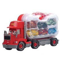 Disney Pixar тачки 3 Молния Маккуин грузовик для хранения + 6 шт. маленьких автомобилей гоночные автомобили игрушки Детский подарок литая машина металлический сплав 2024 - купить недорого