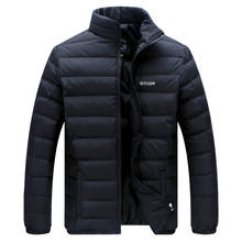 Chaqueta ultraligera para hombre, abrigo informal con cuello de pelo cálido para la nieve, plumón de pato blanco, Parkas de invierno 2024 - compra barato