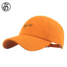 FS 2021 Summer Pink Orange Streetwear Face Caps For Men Women Cotton Mens Baseball Cap Snapback Hip Hop Trucker Hat Gorra Hombre 2024 - buy cheap