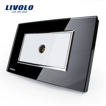 Livolo роскошные белые стеклянные панели, кнопочный домашний настенный выключатель, компьютер, tel розетка, диммер, SATV настенная розетка 2024 - купить недорого