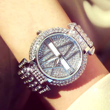2020 luxo diamante feminino relógio de ouro moda aço inoxidável pulseira relógios de pulso data relógio relogio feminino relógio de quartzo 2024 - compre barato