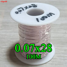 0.07x28 shares 100M of mining machine antenna Litz wire multi-strand copper wire polyester silk envelope envelope yarn 2024 - buy cheap