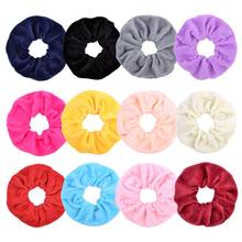 Модные эластичные бархатные стяжные ленты Samt Scrunchie Твердые Женские аксессуары, ленты для волос резинка для волос Веревка конский хвост держатель головной убор 2024 - купить недорого