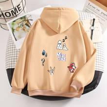 Kawaii Cartoon Print Hoodie Oversized Women Sweatshirt Pullover Loose Harajuku Graphic Hoodies Aesthetic Best Friend Sweatshirts 2024 - buy cheap