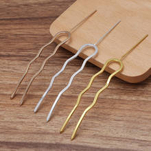 10pcs/lot 70*12mm Hairpin Blank Metal Hair Fork Handmade DIY Hairwear Hair Accessories For Women 2024 - buy cheap