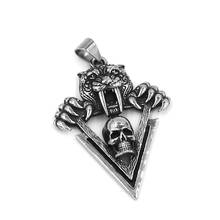 Tiger Tooth Skull Pendant Stainless Steel Pendant Necklace Animal Claws Tiger Biker Mens Boys Pendant Gift SWP0528 2024 - buy cheap