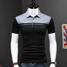 Мужская рубашка-поло из мерсеризованного хлопка, с коротким рукавом 2024 - купить недорого