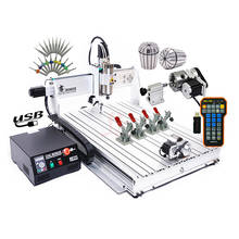Russia tax-free shipping USB mini CNC router 8060 2200w 4 axis CNC engraving machine with ball screw 2024 - buy cheap