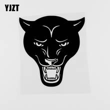 Yjzt adesivo de vinil decoração interna pantera cabeça animal predador mau adesivo de carro preto/prata 13c-0196 2024 - compre barato