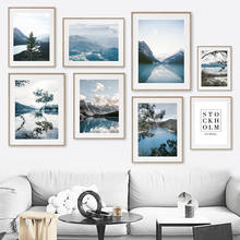 Canyon Lake Mountain Sky Forest Landscape Wall Art Canvas Painting Nordic Posters And Prints Wall Pictures For Living Room Decor 2024 - buy cheap