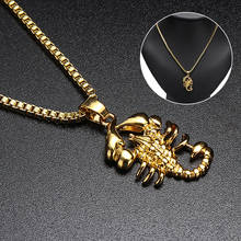 Men Scorpion Necklace Vintage Punk Gold Plating Scorpio Pendant Sweater Chain Statement Gold Chain For Women Unisex Rock Jewelry 2024 - buy cheap