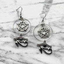 Глазом Pentacle обруч серьги, модные ювелирные изделия, гот ювелирные изделия с изображением ведьмы для женщин подарок 2020 новые изящные и красивые Полумесяца оптовая продажа 2024 - купить недорого