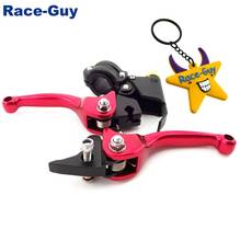 Red CNC Alloy Folding Brake Clutch Handle Lever For 50cc 70cc 90cc 110cc 125cc 140cc 150cc 160cc Chinese Dirt Trail Motor Bike 2024 - buy cheap