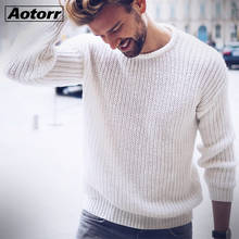 2021 Slim Fit Sweater Men Autumn O-Neck Knitted Pullover Men Casual Solid Color Mens Fashion Brand Clothes Sweaters Pull Homme 2024 - buy cheap