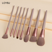 LOYBJ Brown Makeup Brush Set Powder Foundation Blush Contour Fan Brushes Eye Shadow Eyebrow Cosmetic Detail Beauty Make Up Tools 2024 - buy cheap