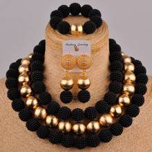 black african beads jewelry set beige simulated pearl costume necklace nigerian traditional wedding set FZZ78 2024 - buy cheap