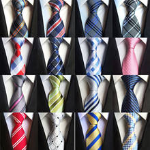 8cm Fashion Silk Men's Ties Neck Ties Red Bule Plaid Striped Ties for Men Formal Business Luxury Wedding Party Neckties Gravatas 2024 - buy cheap
