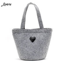 Sale-Women Lunch Bags Ladies Small Tote Solid Color Food Bags Felt Small Handbags Girls Picnic Bags Multifunction Tote 2024 - buy cheap